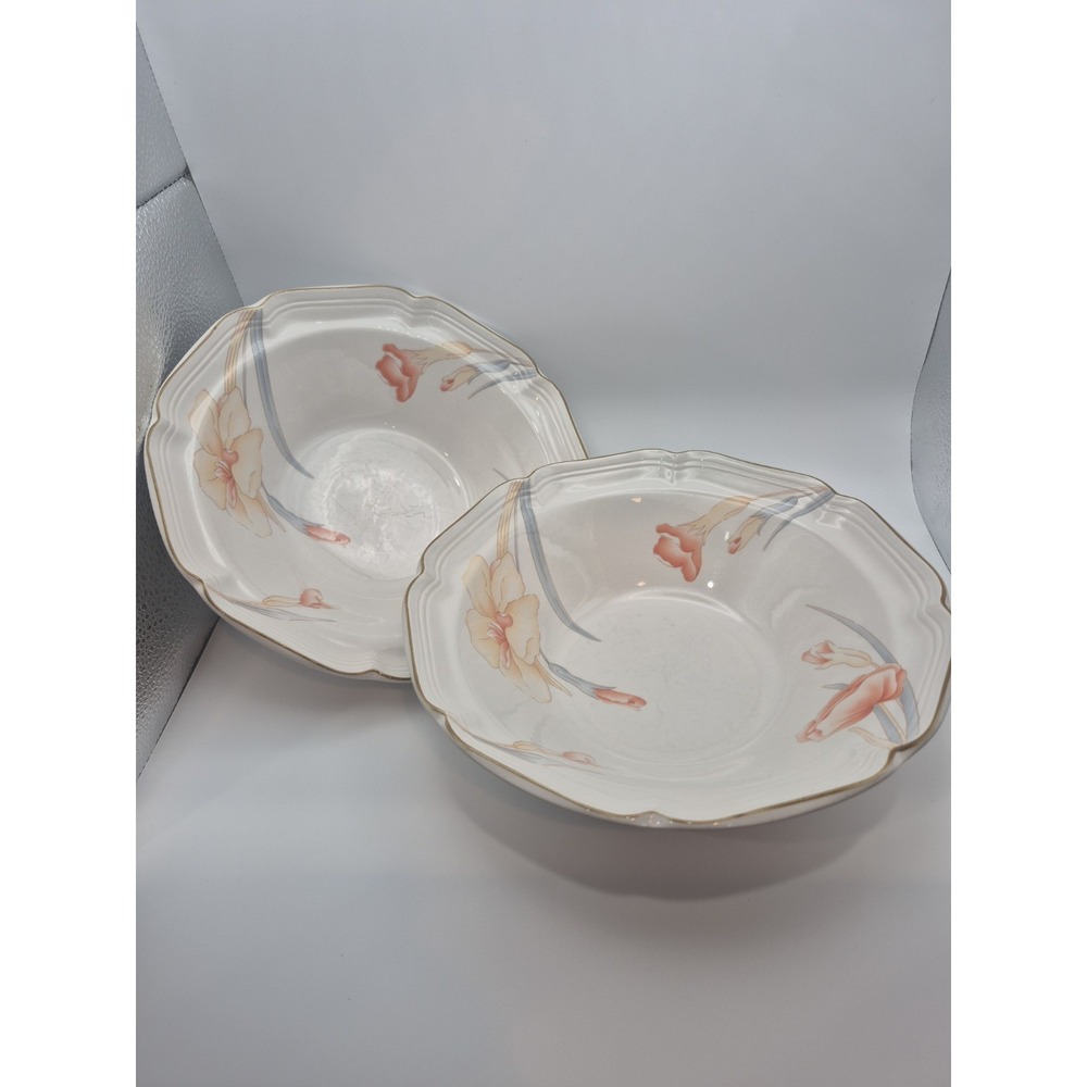 2 Hankook Floral Ceramic Serving Bowl Dishwasher Microwave Oven Safe